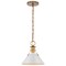 Nuvo Outpost 1-Light Small Pendant Matte White with Burnished Brass 60/7522 - alternate 2
